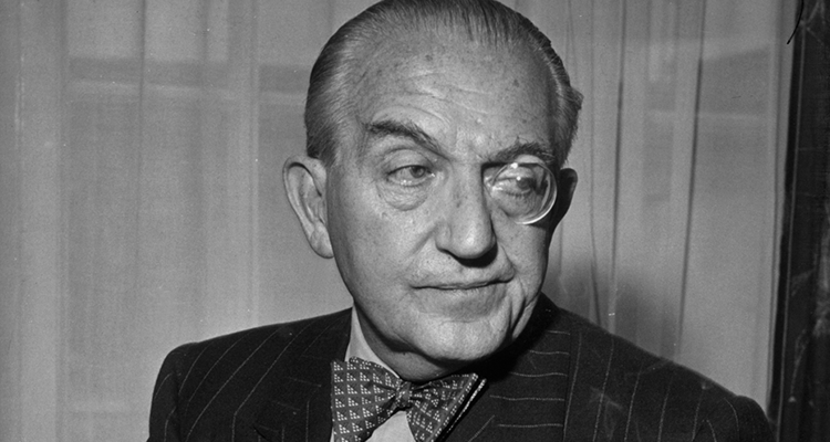 Fritz Lang wearing a monocle