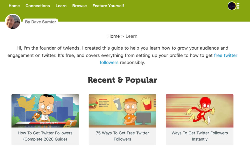 grow a genuine twitter following learning about Twitter